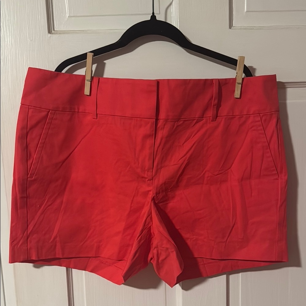 Ann Taylor Coral-Red High Waist Women's Shorts